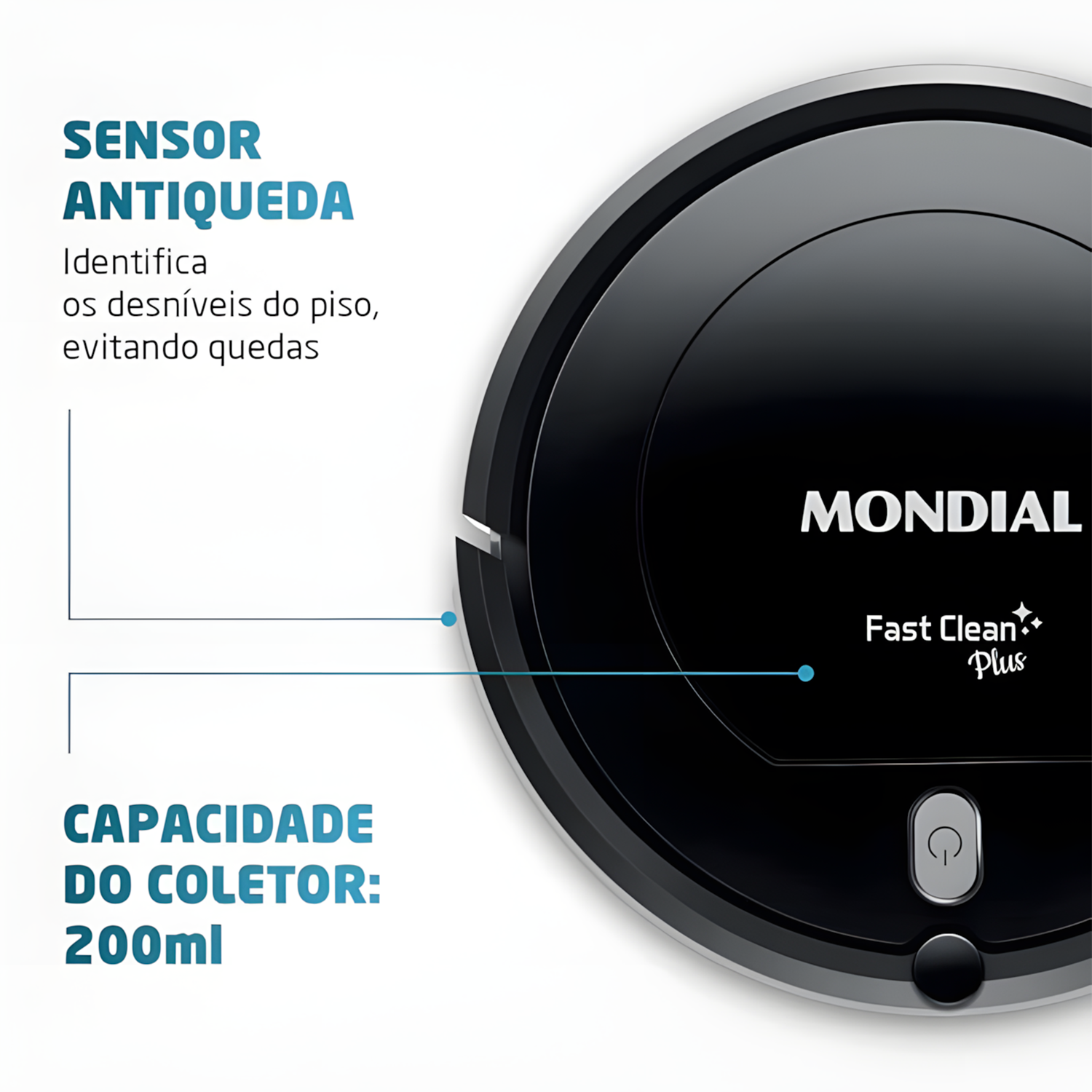 Aspirador De Po Robô Multi Clean Mondial Rb-03 Bivolt 30w Aspirador De Po Robô Multi Clean Mondial Rb-03 Bivolt 30w